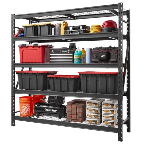 metal storage box home depot|heavy duty metal garage shelving.